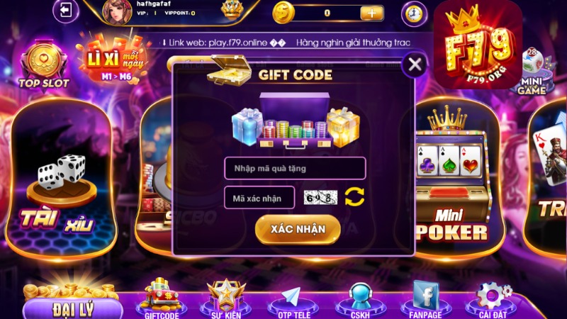 3 bước nạp Giftcode trên cổng game F79