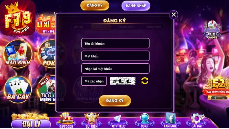 Hướng dẫn đăng nhập cổng game F79