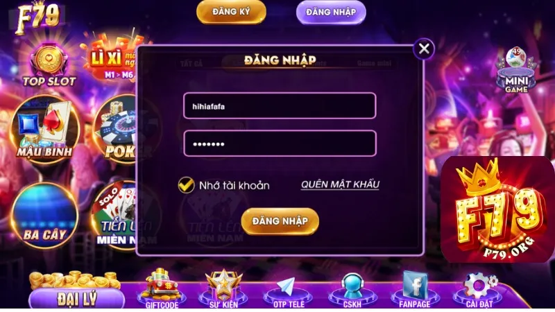 Hướng dẫn đăng ký cổng game F79 cho tân thủ