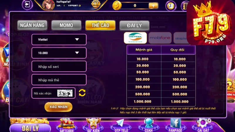 Hướng dẫn rút tiền  cổng game F79 cực nhanh
